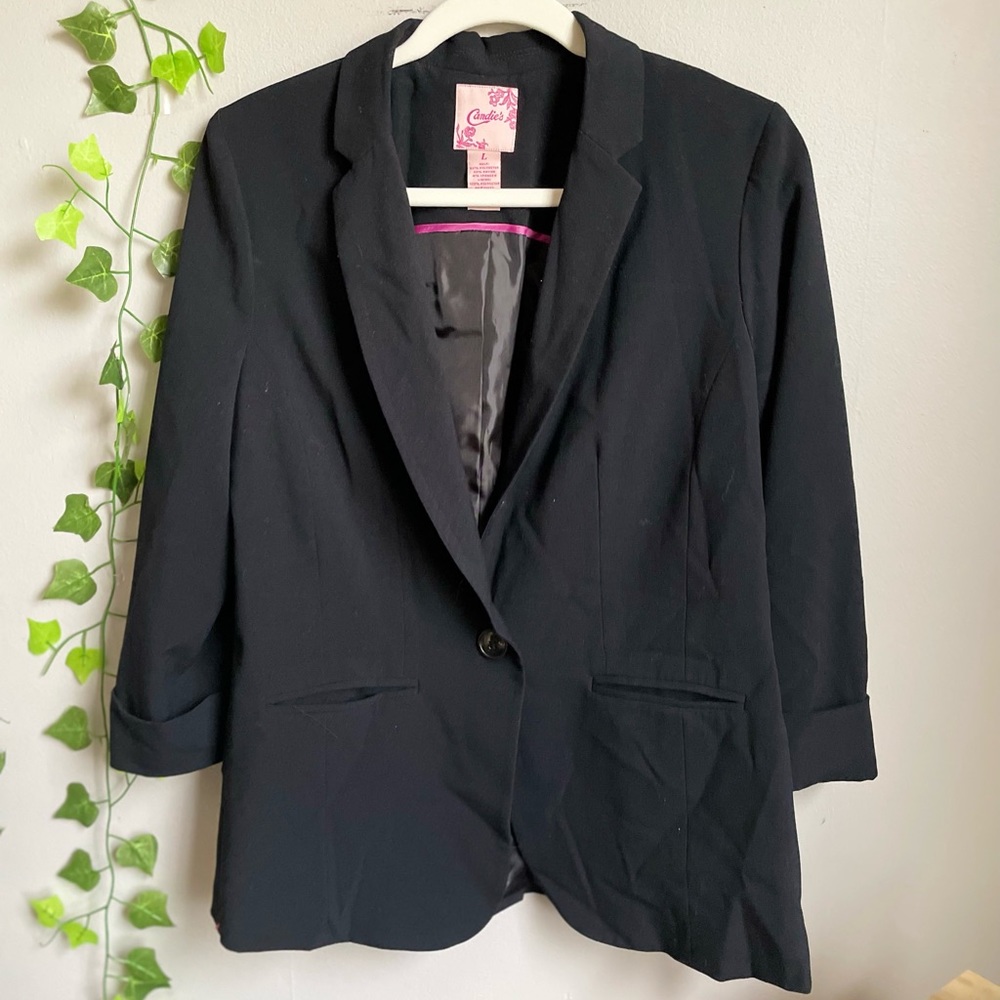 Never been worn Candie's black blazer (L)